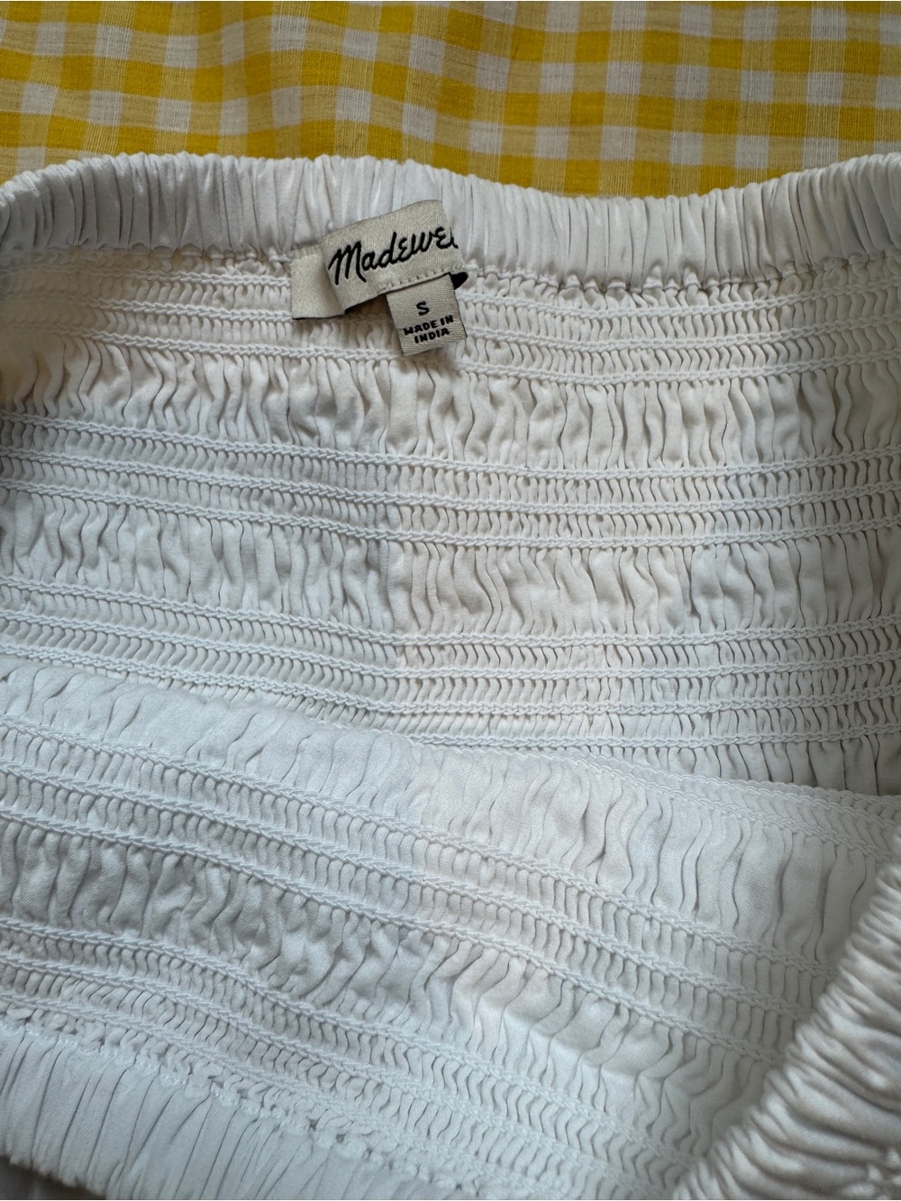 Madewell White Smocked Waist Midi Maxi Skirt Poplin - Picture 3 of 9